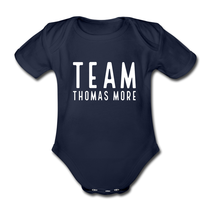Team Thomas More - Baby Bio-Kurzarm-Body - Dunkelnavy