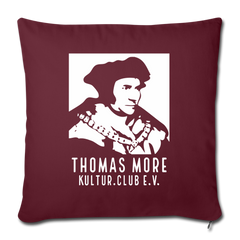 Thomas More Kultur.Club - Sofakissen mit Füllung 44 x 44 cm - Burgunderrot